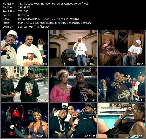 Mike Jones Feat. Big Moe video ”Flossin' (Extended Version)” from dvd ”DTVideos Extended Vol.120”