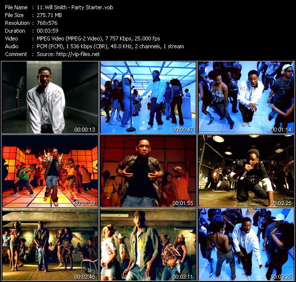 Will Smith video ”Party Starter” from dvd ”MixMash Dance November 2005”