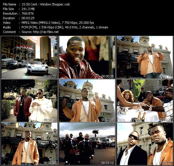 50 Cent video ”Window Shopper” from dvd ”MixMash Dance December 2005 - January 2006”