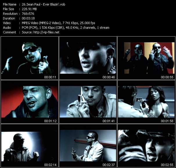 Sean Paul video ”Ever Blazin'” from dvd ”MixMash Dance December 2005 - January 2006”