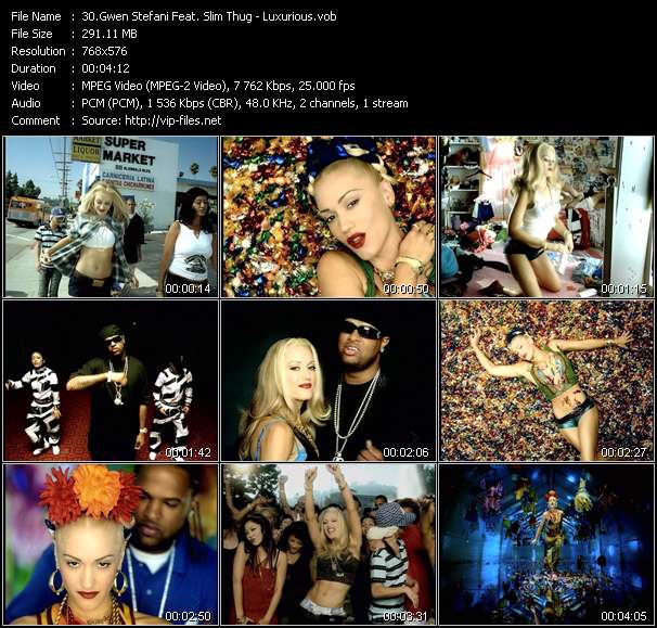 Gwen Stefani Feat. Slim Thug video ”Luxurious” from dvd ”MixMash Dance December 2005 - January 2006”