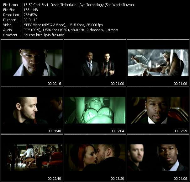 50 Cent Feat. Justin Timberlake video ”Ayo Technology (She Wants It)” from dvd ”MixMash Espanol September 2007”