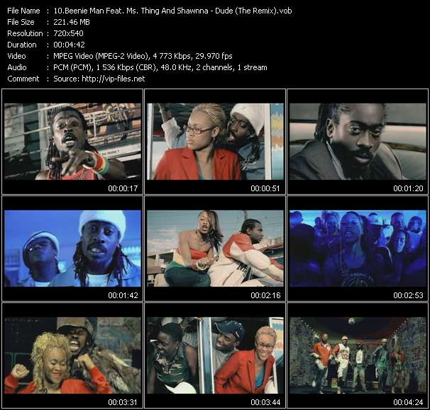 Beenie Man Feat. Ms. Thing And Shawnna video ”Dude (The Remix)” from dvd ”Island Sounds Vol.2”