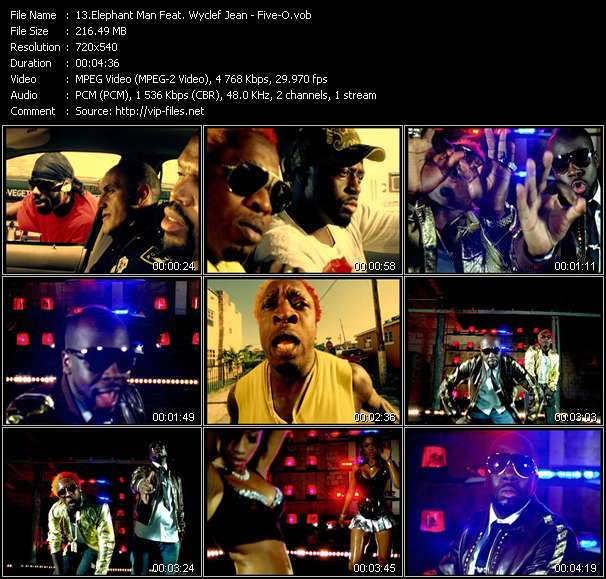 Elephant Man Feat. Wyclef Jean video ”Five-O” from dvd ”Island Sounds Vol.2”