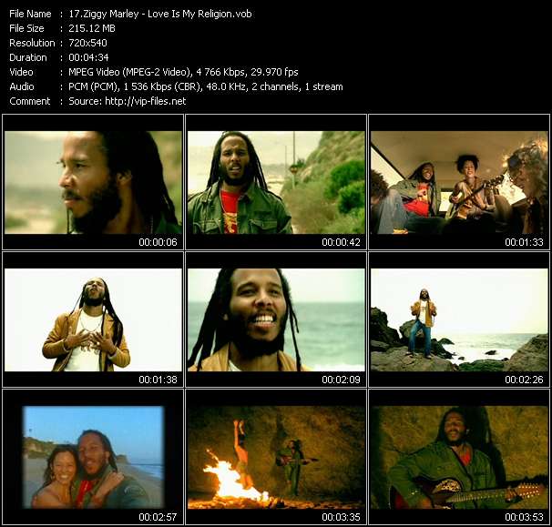 Ziggy Marley video ”Love Is My Religion” from dvd ”Island Sounds Vol.2”