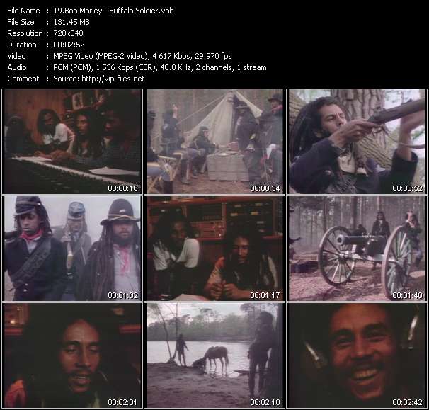 Bob Marley video ”Buffalo Soldier” from dvd ”Island Sounds Vol.2”