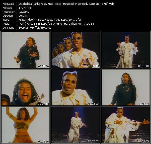 Shabba Ranks Feat. Maxi Priest video ”Housecall (Your Body Can't Lie To Me)” from dvd ”Island Sounds Vol.2”