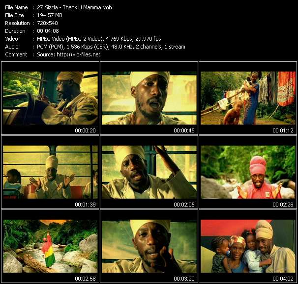 Sizzla video ”Thank U Mamma” from dvd ”Island Sounds Vol.2”