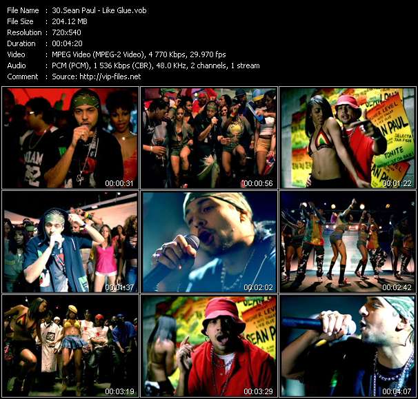 Sean Paul video ”Like Glue” from dvd ”Island Sounds Vol.2”