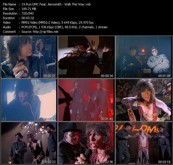 Run DMC Feat. Aerosmith video ”Walk This Way” from dvd ”All Time Party Classics Vol.1”