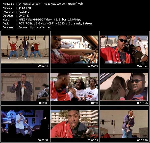 Montell Jordan video ”This Is How We Do It (Remix)” from dvd ”All Time Party Classics Vol.1”