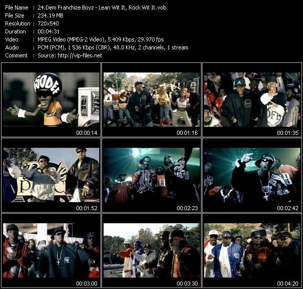 Dem Franchize Boyz video ”Lean Wit It, Rock Wit It” from dvd ”Hot Video March 2006”