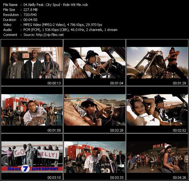 Nelly Feat. City Spud video ”Ride Wit Me” from dvd ”Hot Video April 2001”