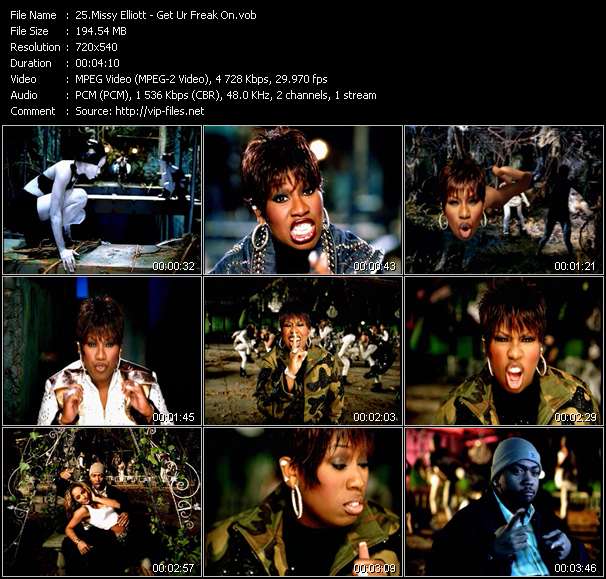 Missy Elliott video ”Get Ur Freak On” from dvd ”Hot Video April 2001”