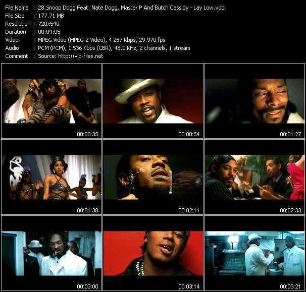 Snoop Dogg Feat. Nate Dogg, Master P And Butch Cassidy video ”Lay Low” from dvd ”Hot Video April 2001”