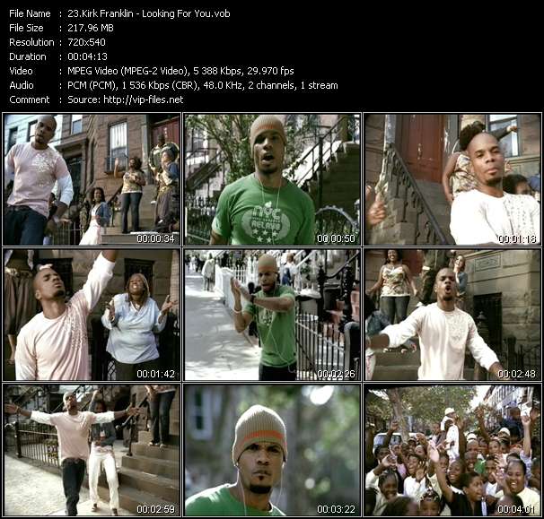 Kirk Franklin video ”Looking For You” from dvd ”Hot Video May 2006”