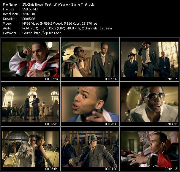 Chris Brown Feat. Lil' Wayne video ”Gimme That” from dvd ”Hot Video June 2006”