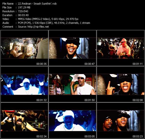 Redman video ”Smash Sumthin'” from dvd ”Hot Video September 2001”