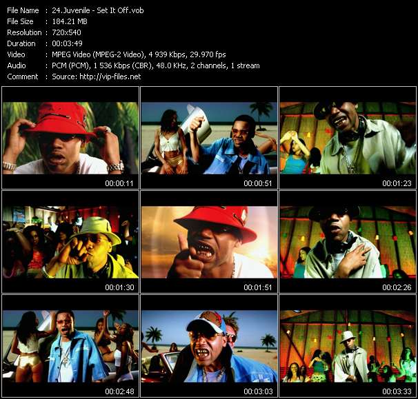 Juvenile video ”Set It Off” from dvd ”Hot Video September 2001”