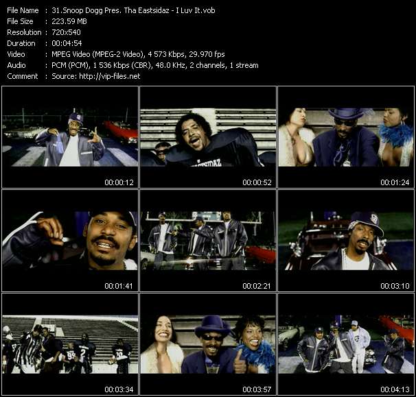 Snoop Dogg Pres. Tha Eastsidaz video ”I Luv It” from dvd ”Hot Video September 2001”