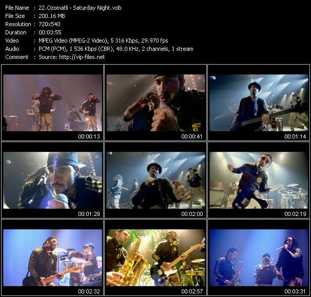 Ozomatli video ”Saturday Night” from dvd ”Modern Rock Video August 2004”