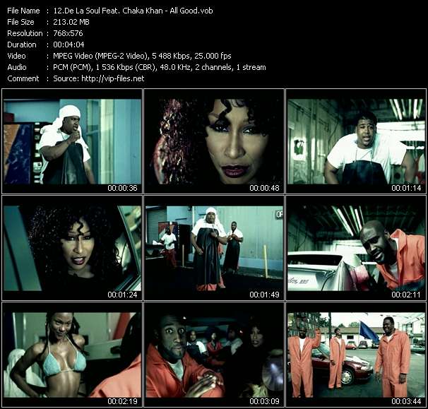 De La Soul Feat. Chaka Khan video ”All Good” from dvd ”UK Chart Video January 2002”