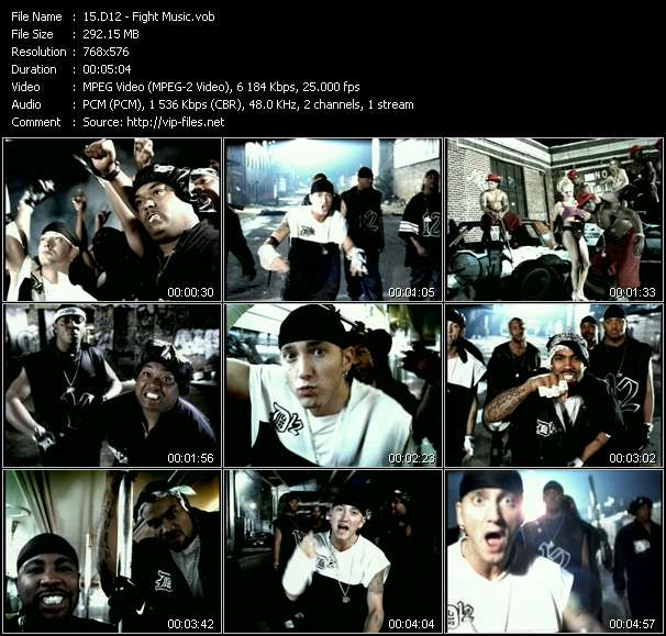 D12 video ”Fight Music” from dvd ”UK Chart Video January 2002”