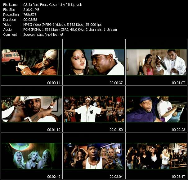 Ja Rule Feat. Case video ”Livin' It Up” from dvd ”UK Chart Video February 2002”