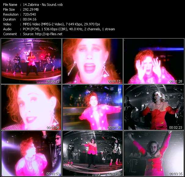 Zabrina video ”Nu Sound” from dvd ”Rock America Dance February 1992”