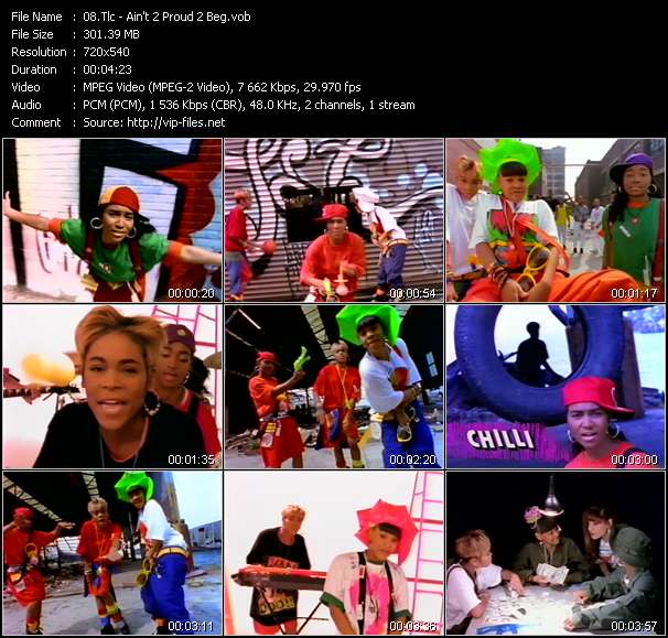 TLC video ”Ain't 2 Proud 2 Beg” from dvd ”Rock America Dance April 1992”