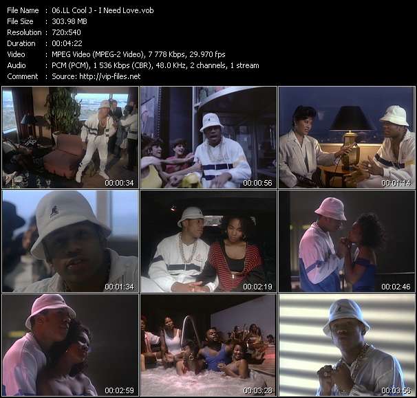 LL Cool J video ”I Need Love” from dvd ”Rock America Mainstream September 1987”