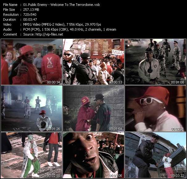 Public Enemy video ”Welcome To The Terrordome” from dvd ”Rock America Urban January 1990”