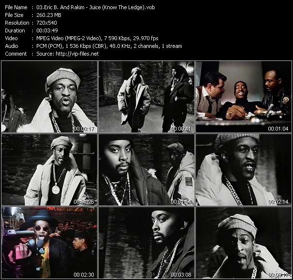 Eric B. And Rakim video ”Juice (Know The Ledge)” from dvd ”Rock America Urban February 1992”