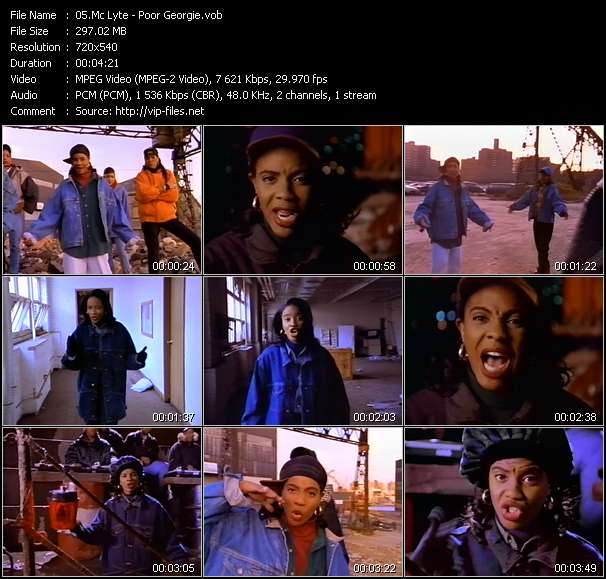 Mc Lyte video ”Poor Georgie” from dvd ”Rock America Urban February 1992”