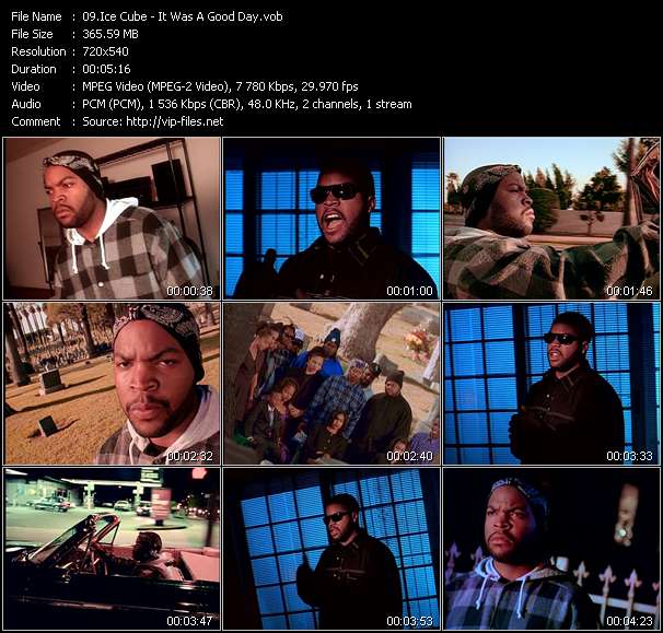 Ice Cube video ”It Was A Good Day” from dvd ”Rock America Urban February 1993”