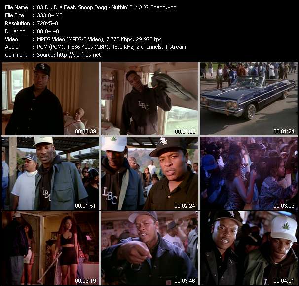 Dr. Dre Feat. Snoop Dogg video ”Nuthin' But A 'G' Thang” from dvd ”Rock America Urban March 1993”