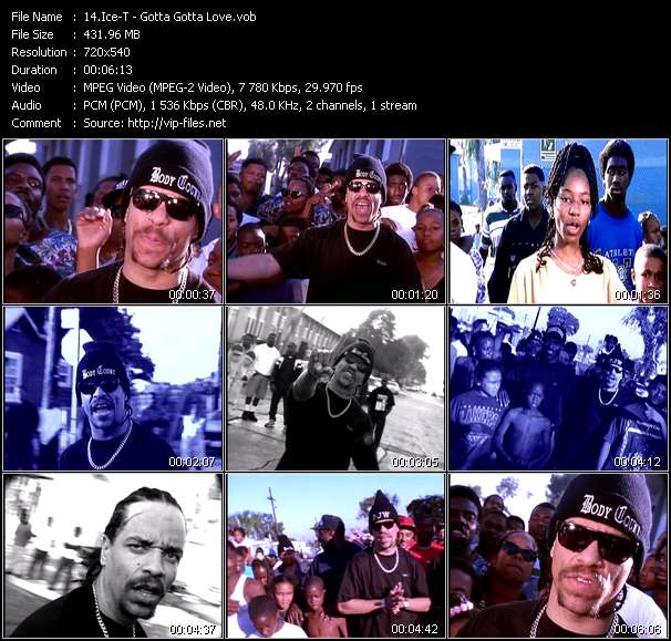 Ice-T video ”Gotta Gotta Love” from dvd ”Rock America Urban March 1993”