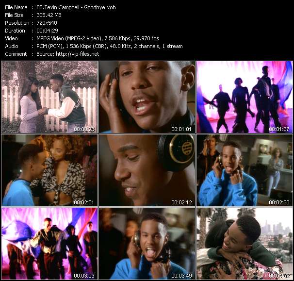 Tevin Campbell video ”Goodbye” from dvd ”Rock America Urban May 1992”