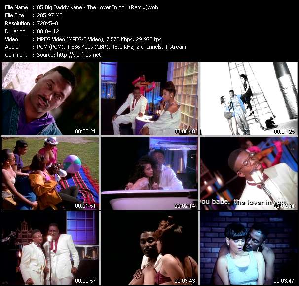 Big Daddy Kane video ”The Lover In You (Remix)” from dvd ”Rock America Urban June 1992”