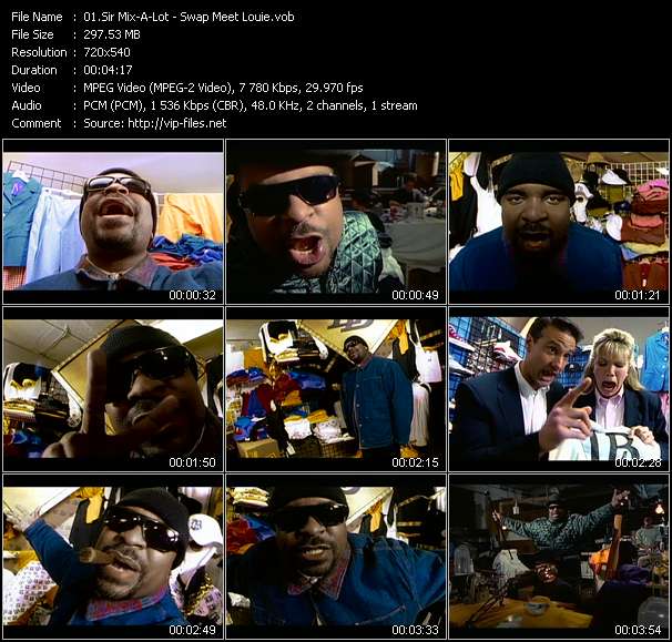 Sir Mix-A-Lot video ”Swap Meet Louie” from dvd ”Rock America Urban October 1992”