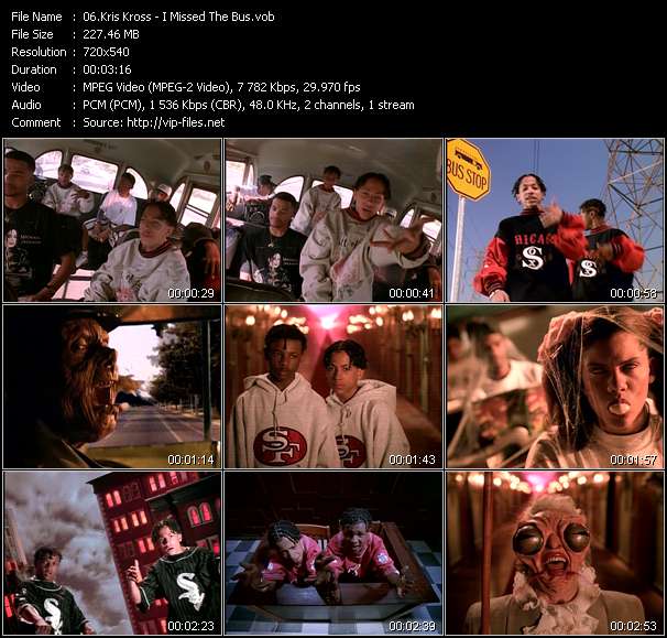 Kris Kross video ”I Missed The Bus” from dvd ”Rock America Urban October 1992”