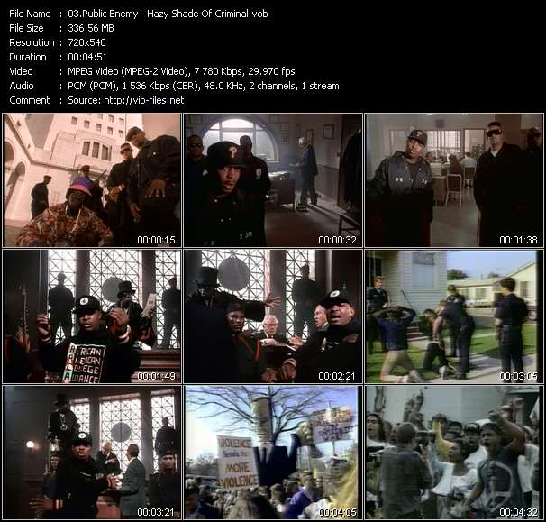 Public Enemy video ”Hazy Shade Of Criminal” from dvd ”Rock America Urban November 1992”