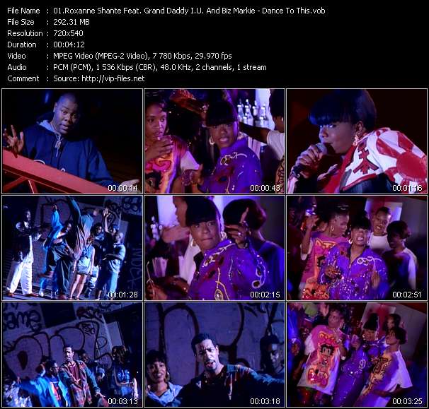 Roxanne Shante Feat. Grand Daddy I.U. And Biz Markie video ”Dance To This” from dvd ”Rock America Urban December 1992”