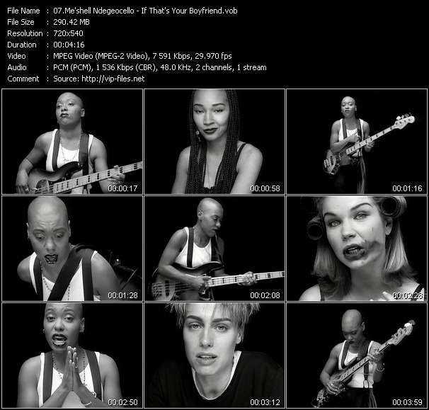 Me'shell Ndegeocello video ”If That's Your Boyfriend” from dvd ”Telegenics Number 131B. Urban. February 1994”