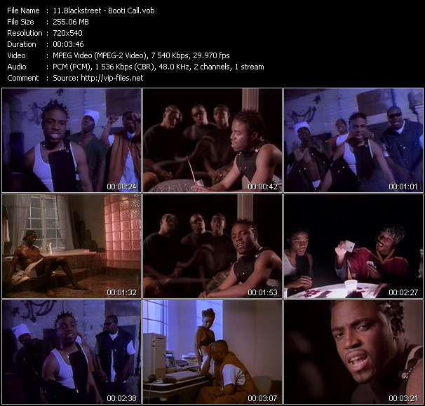 Blackstreet video ”Booti Call” from dvd ”Telegenics Number 137B. Urban. August 1994”