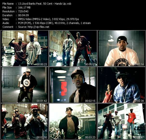 Lloyd Banks Feat. 50 Cent video ”Hands Up” from dvd ”Top Hits USA Video VH-47 October 2006”