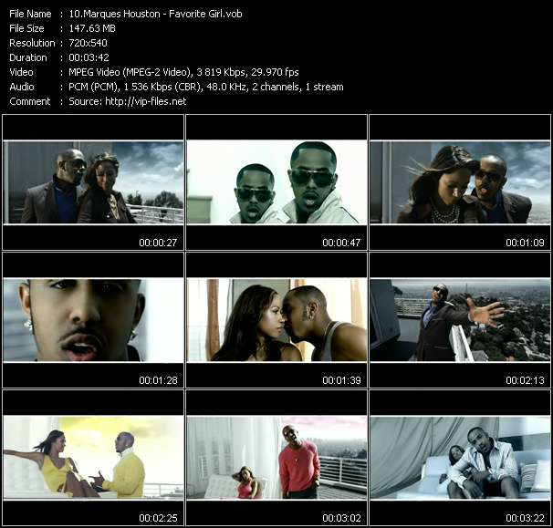 Marques Houston video ”Favorite Girl” from dvd ”Top Hits USA Video VH-48 November 2006”