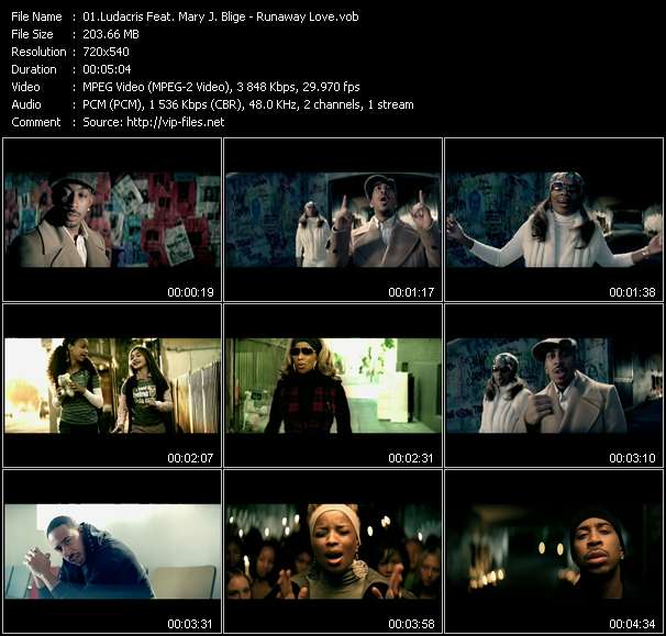 Ludacris Feat. Mary J. Blige video ”Runaway Love” from dvd ”Top Hits USA Video VH-51 February 2007”