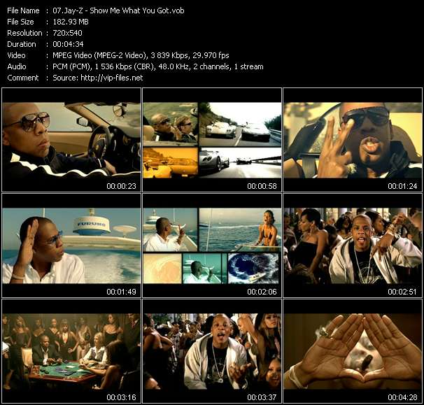 Jay-Z video ”Show Me What You Got” from dvd ”Top Hits USA Video VH-51 February 2007”