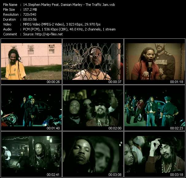 Stephen Marley Feat. Damian Marley video ”The Traffic Jam” from dvd ”Top Hits USA Video VH-51 February 2007”